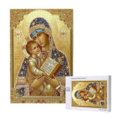 Puzzle Religion,Puzzle 1000 Teile Gott Holzpuzzle Erwachsene mit Geschenkbox und Poster,Schwieriges,Unterhaltsames,Herausforderndes,Geeignet für Anfänger ab 14 Jahren,Geschenke für Frauen M-1906 von Yeogcohe